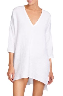 Robin Piccone Emily Cotton Cover-Up Tunic in White
