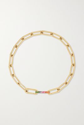 Robinson Pelham - Identity Short 18-karat Gold, Sapphire And Tsavorite Necklace - one size