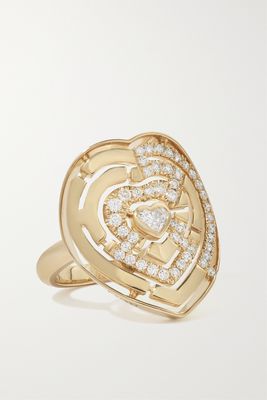 Robinson Pelham - Labyrinth Heart 18-karat Gold Diamond Ring - 6