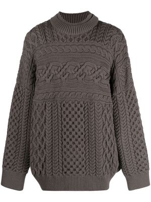 Robyn Lynch cable-knit chunky jumper - Grey