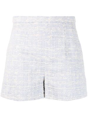 Rochas bouclé-effect shorts - Blue