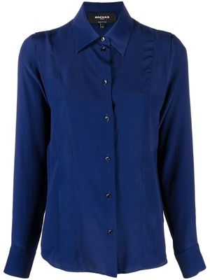 Rochas button-up long-sleeve shirt - Blue