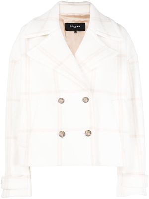 Rochas checked double-breasted blazer - Neutrals