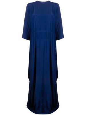 Rochas elasticated-waist dress - Blue