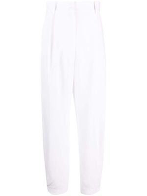 Rochas high-waist tapered trousers - White