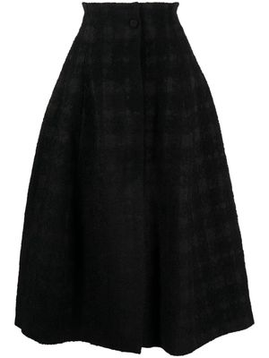 Rochas high-waist tweed skirt - Black