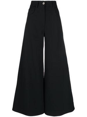 Rochas high-waisted wide-leg trousers - Black