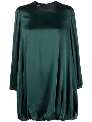 Rochas long-sleeve satin minidress - Green
