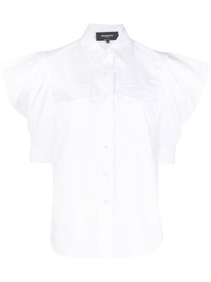 Rochas puff-sleeves cotton blouse - White