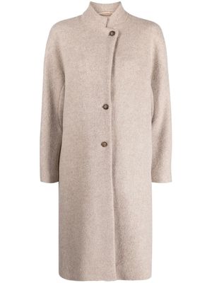Rochas single-breasted felt coat - Neutrals
