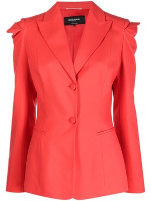 Rochas single-breasted fitted-waist blazer - Red