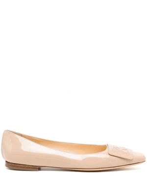 Rochas square-toe ballerina shoes - Pink
