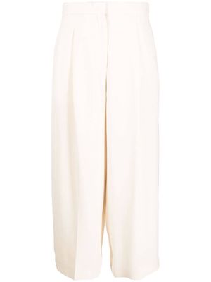 Rochas straight-leg cotton trousers - Neutrals