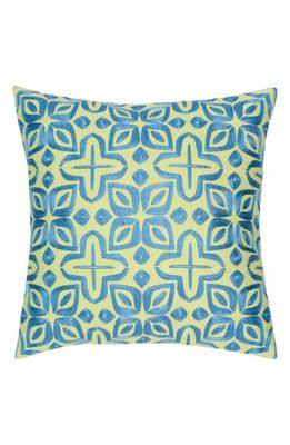Rochelle Porter Beauty Cotton Accent Pillow in Blue/Sunshine