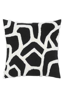 Rochelle Porter Kobo Cotton Accent Pillow in White/Black