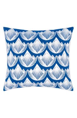 Rochelle Porter Lotus Cotton Accent Pillow in White/Blue