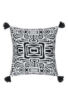 Rochelle Porter Oga Cotton Accent Pillow in Black/White