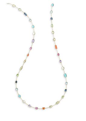Rock Candy Long Summer Rainbow 18K Yellow Gold & Multi-Stone Necklace