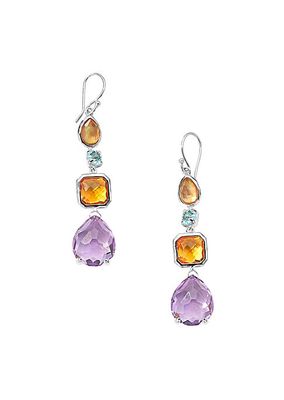 Rock Candy Sterling Silver & Multi-Gemstone Drop Earrings