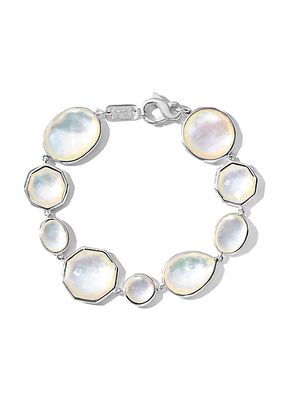 Rock Candy Sterling Silver, Rock Crystal & Mother-Of-Pearl Bracelet