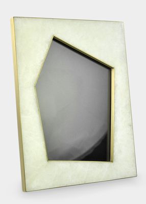 Rock Crystal Brass Photo Frame, 5x7