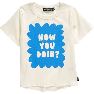 Rock Your Baby Kids' How You Doin Graphic T-Shirt in Cream 