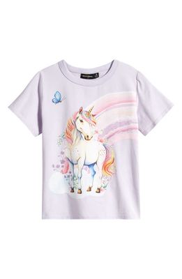 Rock Your Baby Unicorn Stretch Cotton Graphic T-Shirt in Lilac 