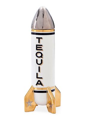 Rocket Porcelain & 16K Goldplating Tequila Decanter