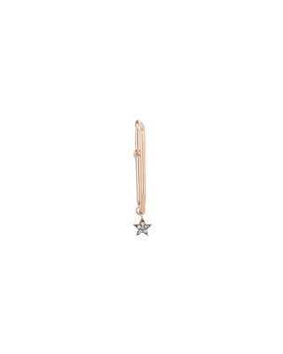 Rock'n Charm 14k Rose Gold Diamond Star Hook Earring, Single