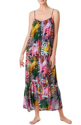 Rod Beattie Let's Get Loud Floral Print Cover-Up Maxi Dress in Multi Colored