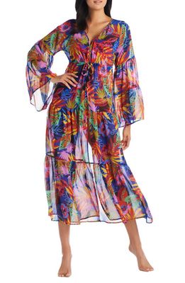 Rod Beattie Night Safari Midi Cover-Up Dress in Multi Colored