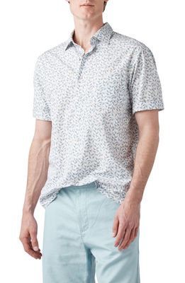 Rodd & Gunn Acacia Bay Fish Print Short Sleeve Button-Up Shirt in Lake