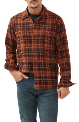 Rodd & Gunn Bryant Plaid Flannel Button-Up Shirt in Pumpkin