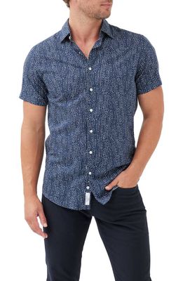 Rodd & Gunn Castleford Short Sleeve Cotton Button-Up Shirt in Midnight