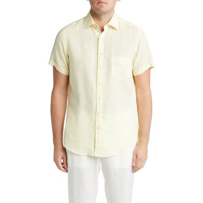 Rodd & Gunn Ellerslie Short Sleeve Linen Button-Up Shirt in Sorbet