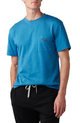 Rodd & Gunn Hamilton Burn Cotton Crewneck Pocket T-Shirt in Ocean