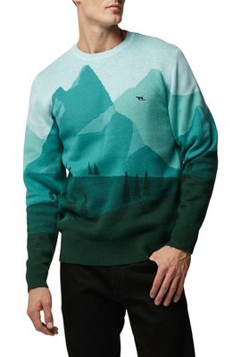 Rodd & Gunn Horsely Cotton Crewneck Sweater in Landscape Green