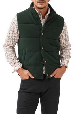 Rodd & Gunn Lake Ferry Quilted Cotton Vest in Forest
