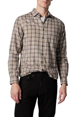Rodd & Gunn Lawrence Sports Fit Plaid Button-Up Shirt in Gravel