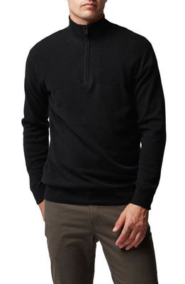 Rodd & Gunn Little Mount Allan Wool & Cashmere Blend Half Zip Sweater in Onyx
