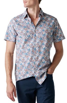 Rodd & Gunn Meremere Sports Fit Floral Short Sleeve Button-Up Shirt in Wild Rose