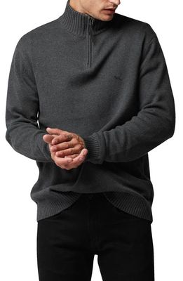 Rodd & Gunn Merrick Bay Quarter Zip Sweater in Slate