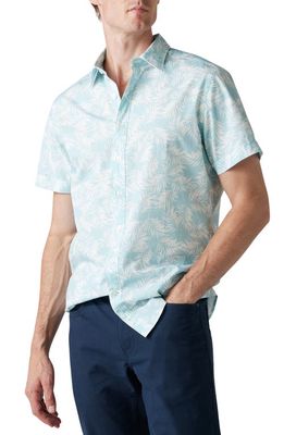 Rodd & Gunn Peat Valley Print Cotton Short Sleeve Button-Up Shirt in Sky