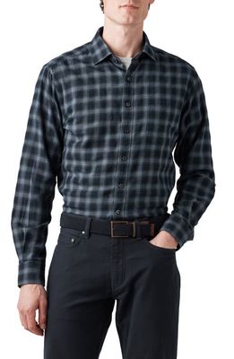 Rodd & Gunn Queenwood Check Flannel Button-Up Shirt in Midnight