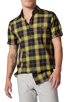 Rodd & Gunn Scotsman Valley Original Fit Plaid Short Sleeve Cotton Button-Up Shirt in Sunflower