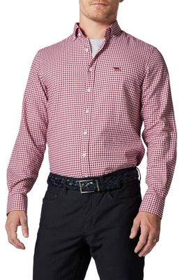 Rodd & Gunn Sports Fit Gingham Button-Down Oxford Shirt in Claret