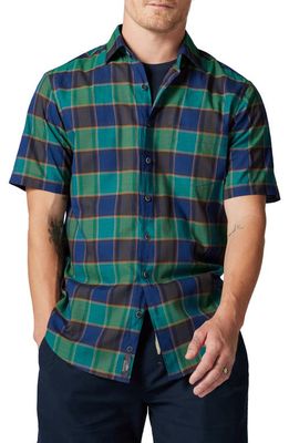 Rodd & Gunn Spring Grove Check Original Fit Short Sleeve Cotton Button-Up Shirt in Dusk