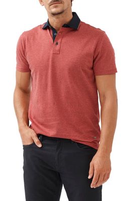 Rodd & Gunn Stanley Point Dot Print Short Sleeve Polo in Garnet