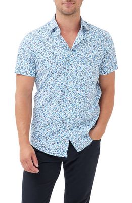 Rodd & Gunn Upper Junction Floral Short Sleeve Button-Up Shirt in Azure