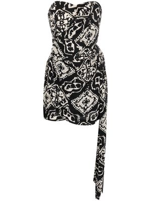 Rodebjer abstract-print wrap dress - Black